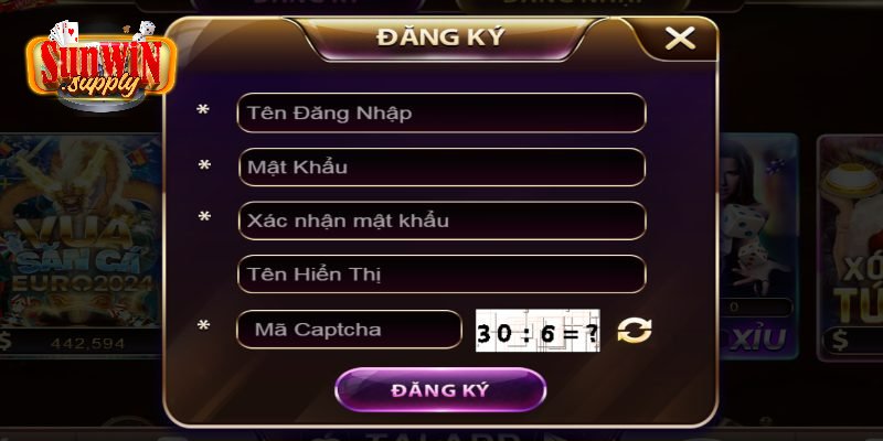 Đăng ký tài khoản trên app cũng nhập các thông tin tương tự trên website